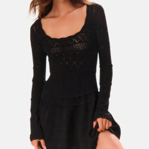 LoveShackFancy | Lavender Stretch Pointelle Mini Dress |XS| S| M  | NWT - Picture 1 of 10